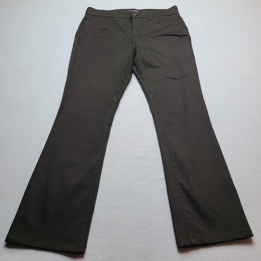 NYDJ Billie Mini Bootcut Pants Womens 12 Black Excellent Lift Tuck Stretch